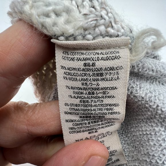 Free People Slouchy Oversized Mixed Fabric Sweater Sweatshirt Size Medium - Picture 13 of 14